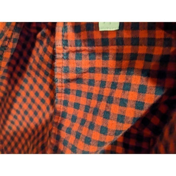 Eddie Bauer Women's XL Plaid Button Up Light Flannel Long Sleeve Shirt Red black - Picture 4 of 4
